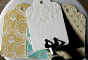 Country letterpress and flat printed hang tags
