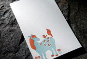 Horsey child letterpress note card