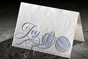 Joy letterpress holiday gift enclosure