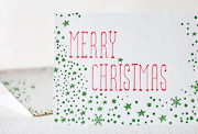 merry-flake-letterpress folded-card