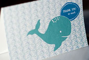 Shore flat printed thank you cards