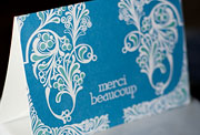 Loch flat printed thank you cards