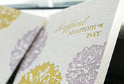 Flowers Mothers Day letterpress card