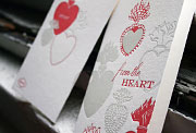 From the heart valentines day letterpress card