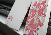 Bouquet happy birthday letterpress card