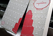 Cake congratulations letterpress card