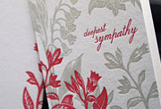 Deepest sympathy letterpress card