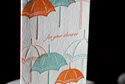 Shower letterpress printed shower cards