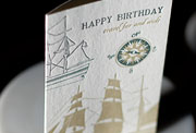 Travel Far and Wide letterpress printed birthday cards
