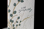 Sympathy Willow letterpress printed sympathy cards