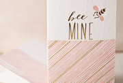 bee-mine-letterpress and foil-folded-card