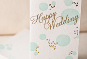 happy-wedding-letterpress and foil-folded-card