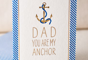 dad-anchor-letterpress and foil-folded-card