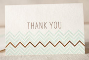chevron-thank-you-letterpress and foil-folded-card