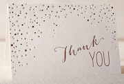 sparkling thank you letterpress and foil-folded-card