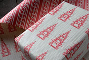 Pavilion red recycled wrapping paper
