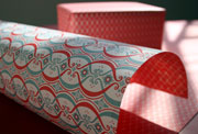 Savoy red and green vintage gift wrap