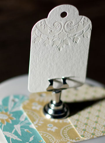 Country letterpress and flat printed hang tags