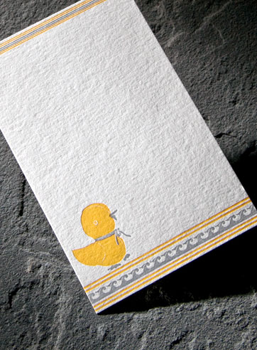 Ducky eco green child stationery