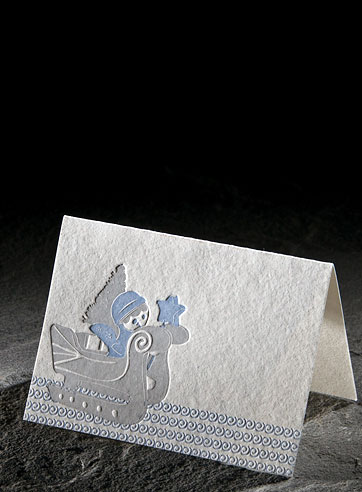 Lil Boy letterpress holiday gift enclosure