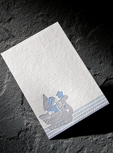 Lil Boy letterpress holiday social note cards