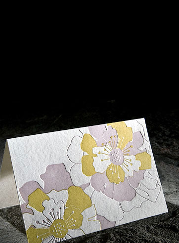 Bloom letterpress stationery 