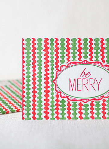 VIEW WIDE IMAGE be-merry-letterpress folded-card