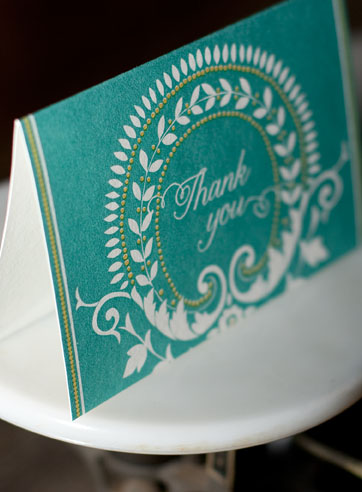 Beacon Park flat printed thank you cards