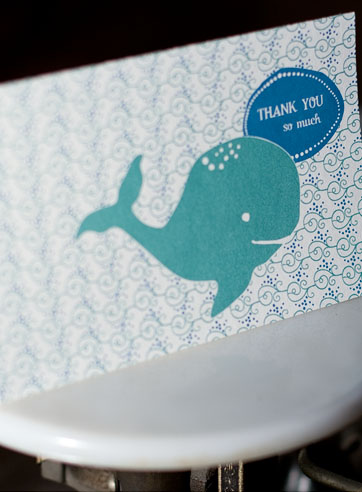Shore flat printed thank you cards