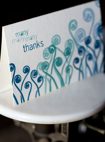 Dhoon flat printed thank you cards