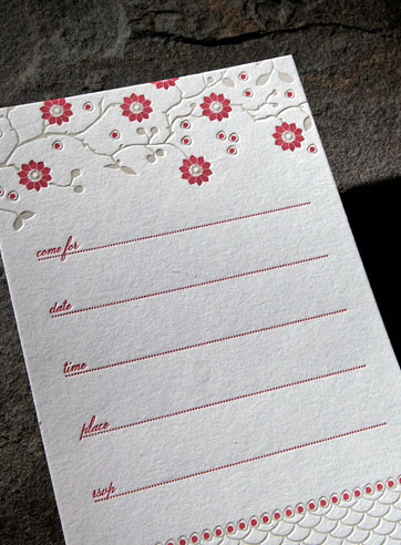Blossom elegant party invitations eco