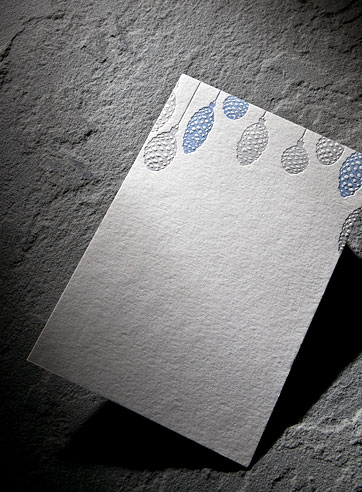 Celebrate letterpress holiday social note card
