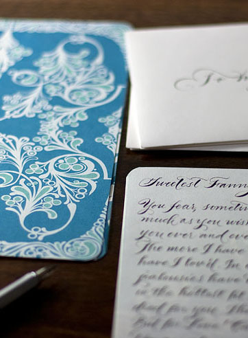 Isle letterpress and flat printed lettersheets