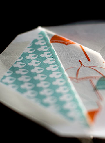 VIEW WIDE IMAGE Shower letterpress printed shower cards