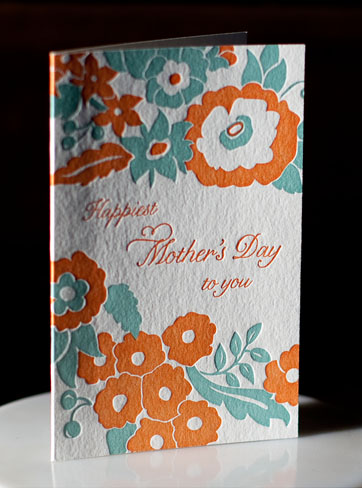 Adorn letterpress printed mothers day cards
