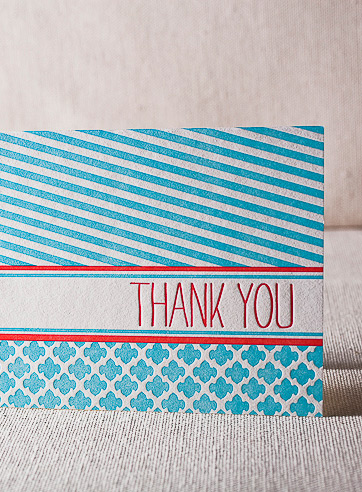 VIEW WIDE IMAGE sorbet-stripes-letterpress-folded-card