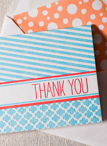 VIEW WIDE IMAGE sorbet-stripes-letterpress-folded-card