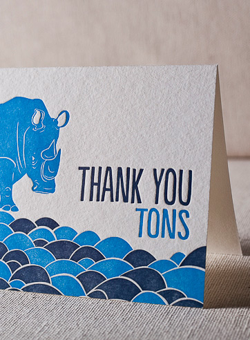 VIEW WIDE IMAGE rhino-letterpress-folded-card
