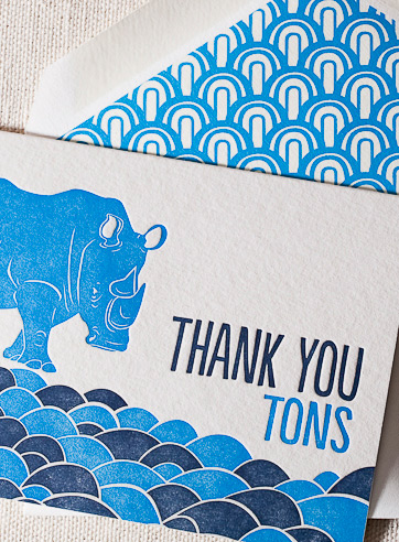 VIEW WIDE IMAGE rhino-letterpress-folded-card