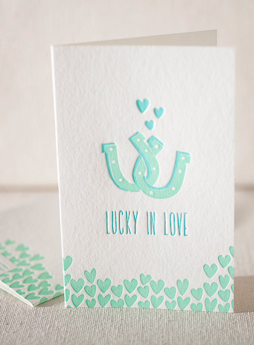 VIEW WIDE IMAGE lucky-in-love-letterpress-folded-card