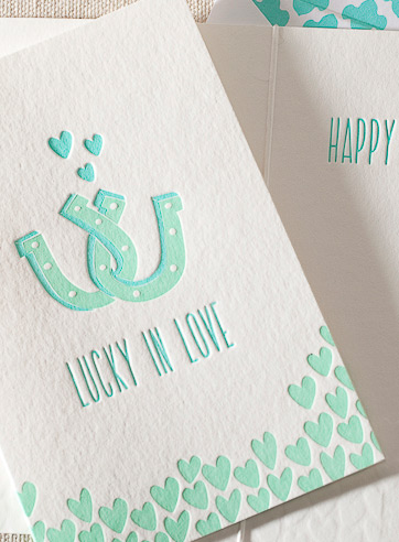 VIEW WIDE IMAGE lucky-in-love-letterpress-folded-card