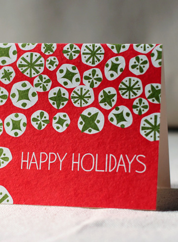 VIEW WIDE IMAGE snowflake-single-letterpress-folded-card