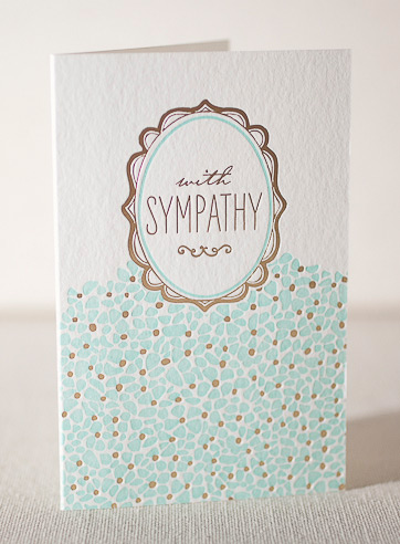VIEW WIDE IMAGE gazar-sympathy-letterpress and foil-folded-card