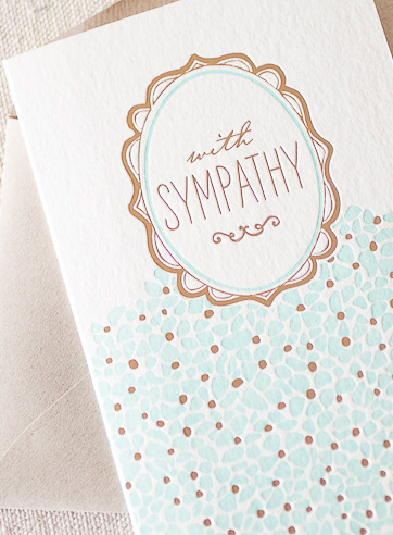 VIEW WIDE IMAGE gazar-sympathy-letterpress and foil-folded-card