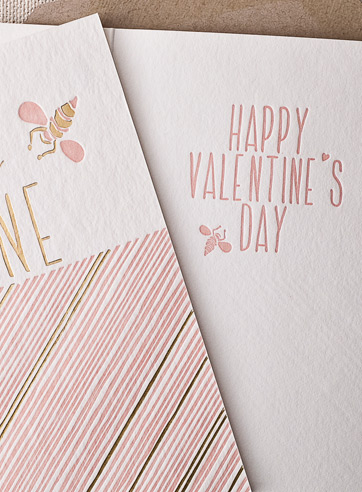 bee-mine-letterpress and foil-folded-card