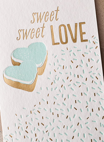 sweet-sweet-love-letterpress and foil-folded-card