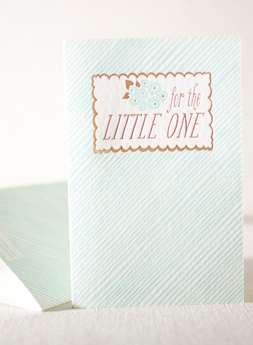 VIEW WIDE IMAGE for-the-little-one-letterpress and foil-folded-card