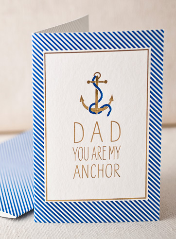 VIEW WIDE IMAGE dad-anchor-letterpress and foil-folded-card