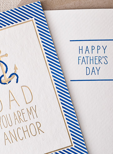 VIEW WIDE IMAGE dad-anchor-letterpress and foil-folded-card