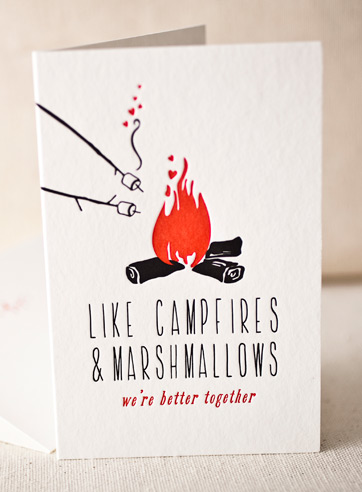 VIEW WIDE IMAGE like-campfires-letterpress-folded-card